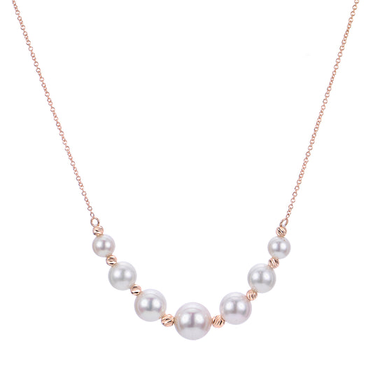 14KT Yellow Gold Akoya Pearl Necklace