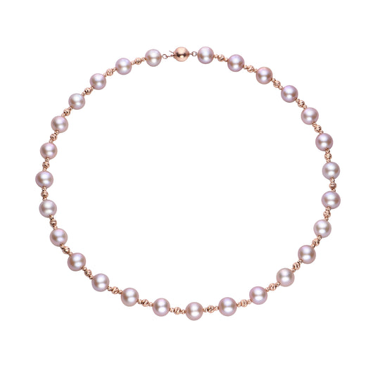 14KT Rose Gold Freshwater Pearl Necklace