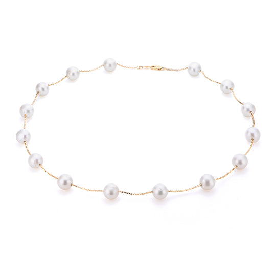 14KT Yellow Gold Freshwater Pearl Necklace