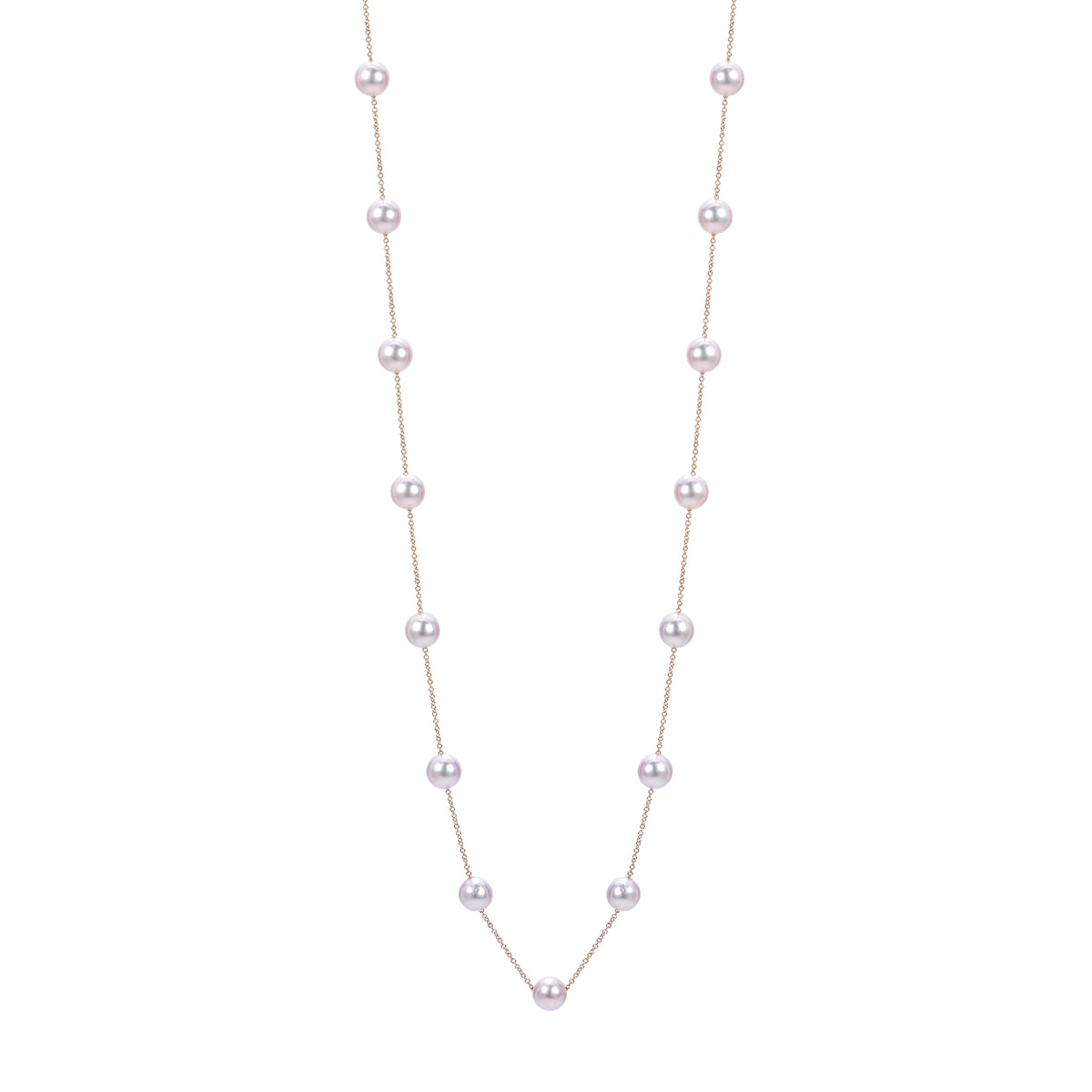 14KT Yellow Gold Akoya Pearl Necklace