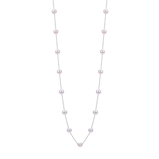 14KT White Gold Akoya Pearl Necklace