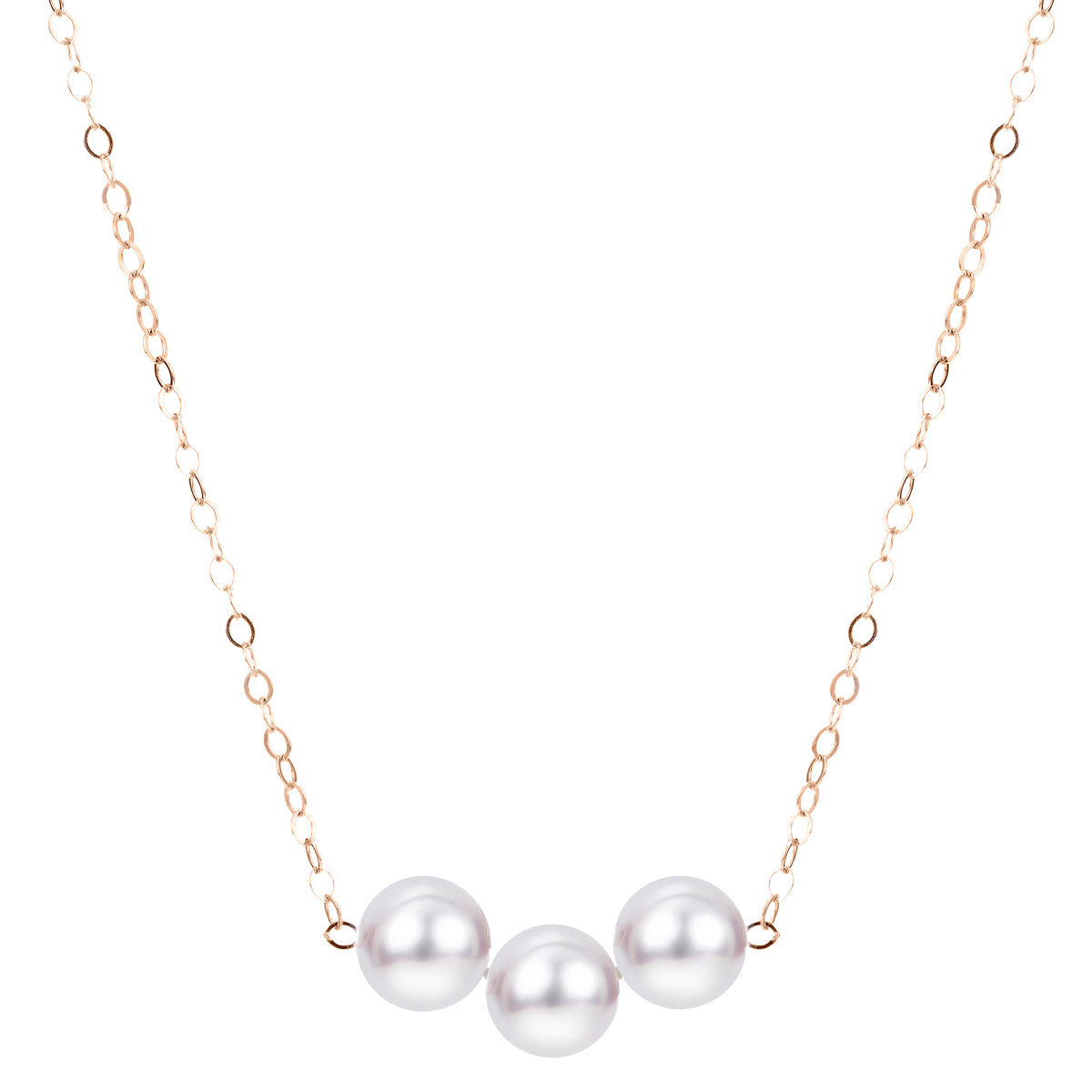 14KT Yellow Gold Akoya Pearl Necklace