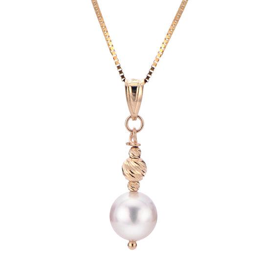 14KT Yellow Gold Akoya Pearl Pendant