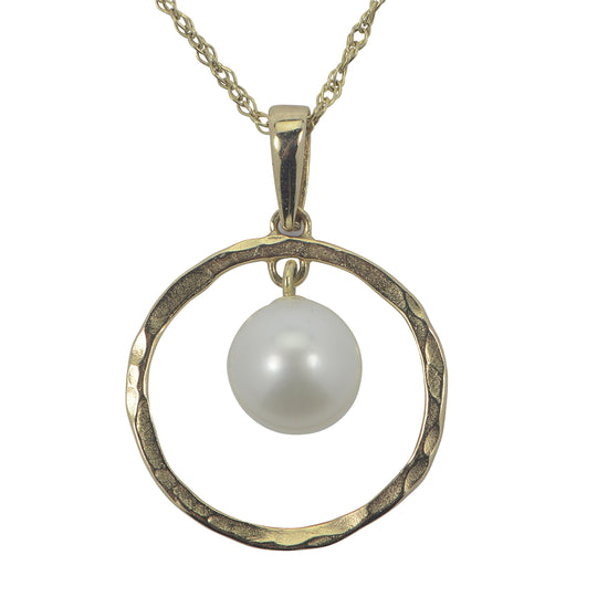 14KT Yellow Gold Freshwater Pendant