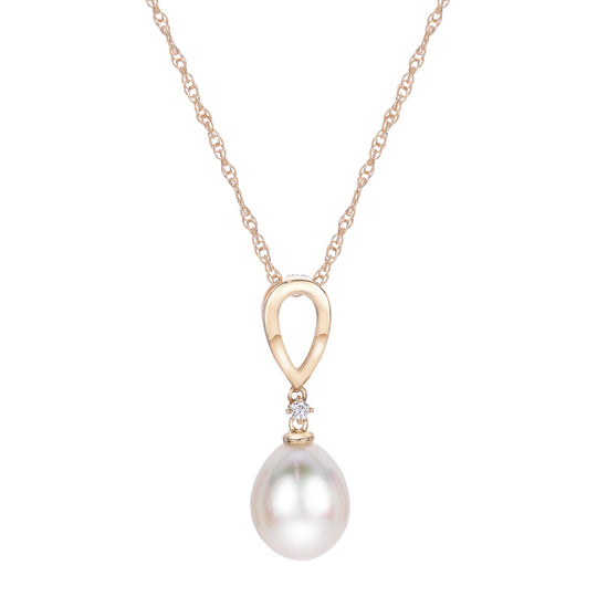 14KT Yellow Gold Freshwater Pearl Pendant