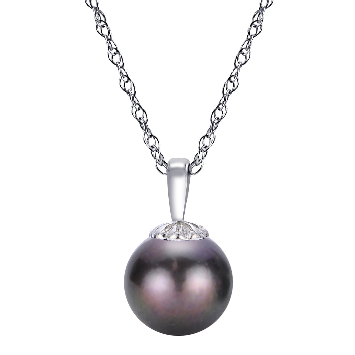 14KT White Gold Akoya Pearl Pendant