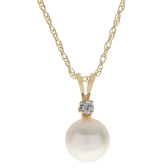14KT Yellow Gold Akoya Pearl Pendant