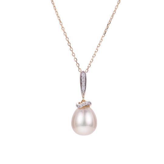 14KT Yellow Gold Freshwater Pearl Pendant