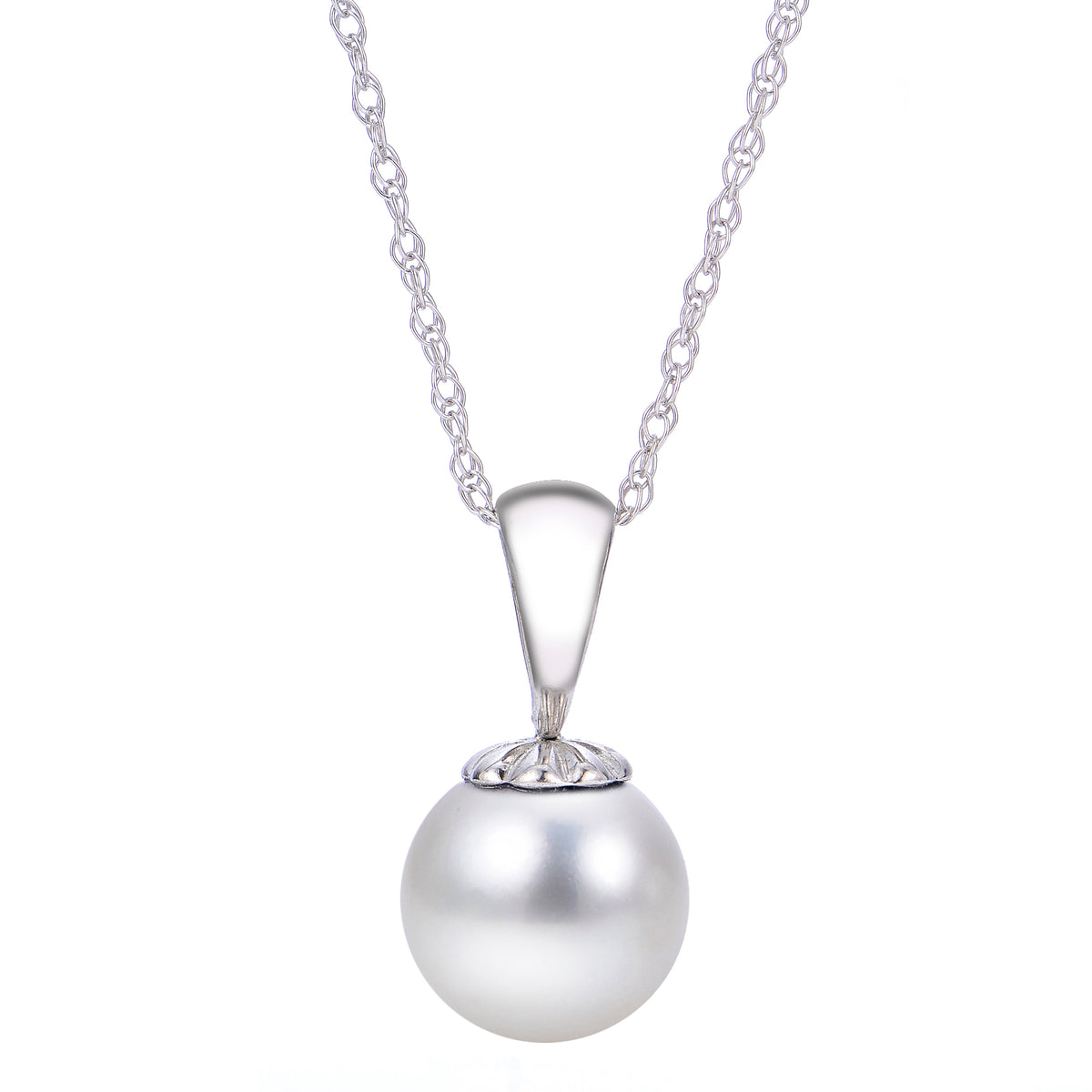 14 KT Freshwater Pearl Pendant (Select Quality, Size, & Gold Color)