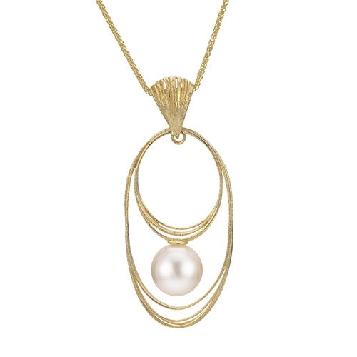 14KT Yellow Gold Freshwater Pearl Pendant
