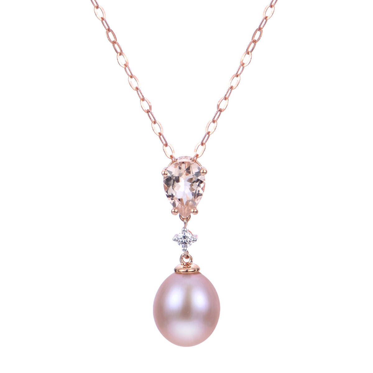 14KT Rose Gold Freshwater Pearl Pendant