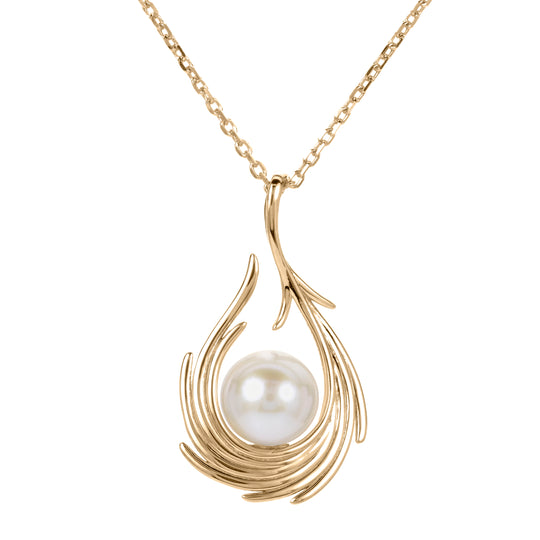 14KT Yellow Gold Freshwater Pearl Pendant