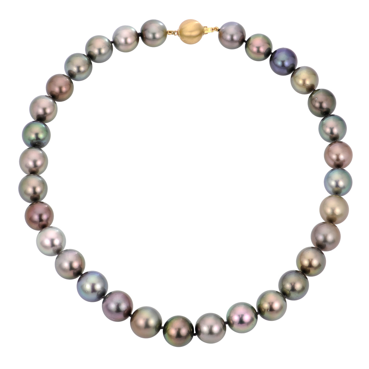 14KT White Gold Tahitian Pearl Necklace